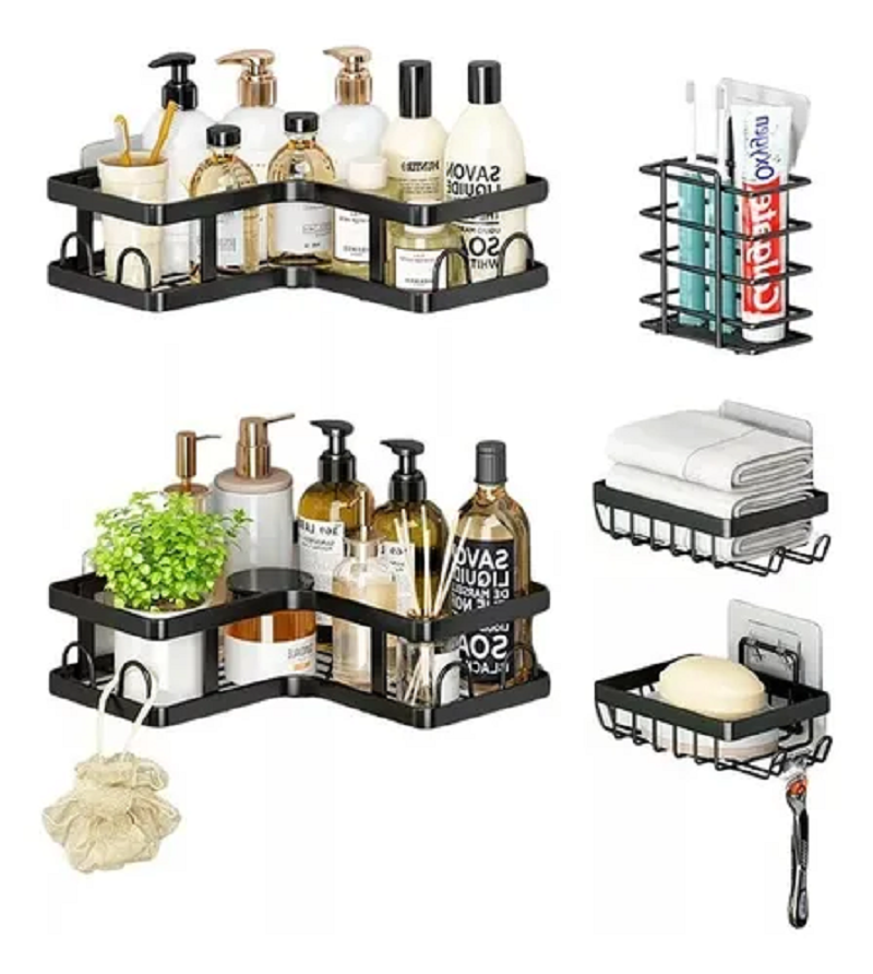 Miniatura 5 de Estante Organizador Esquinero Baño 5 Pc